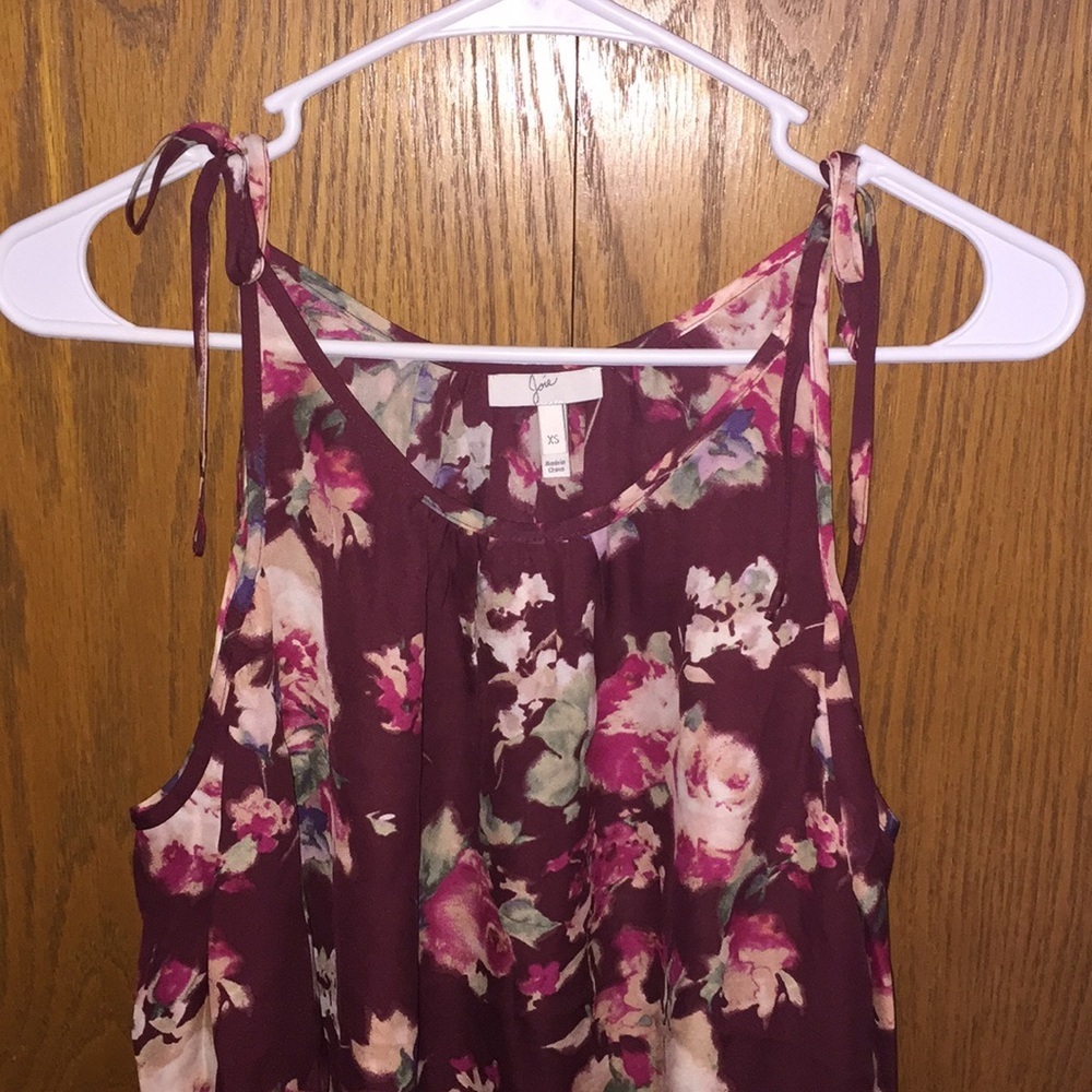 Joie Jilette Cold Shoulder TankTop Floral Silk - Picture 4 of 8